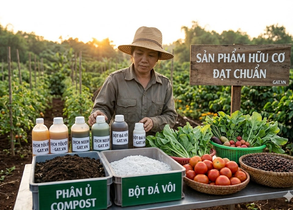 Minh bạch đầu vào và kết quả thu hoạch hữu cơ.